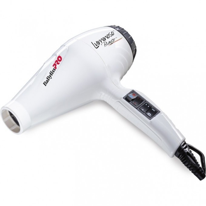 Фен BABYLISS PRO LUMINOSO BIANCO IONIC BAB6350IE Фен BABYLISS PRO LUMINOSO BIANCO IONIC BAB6350IE